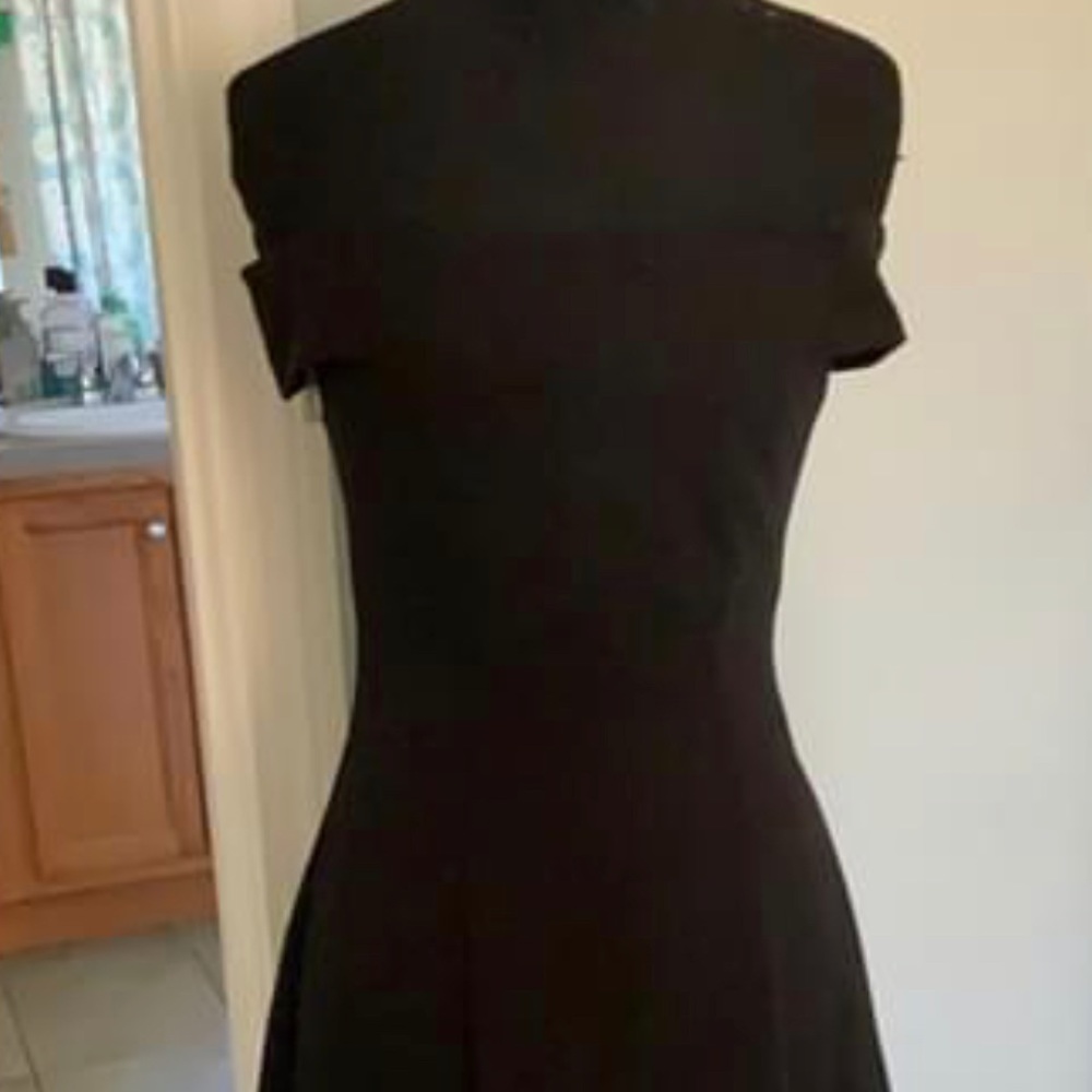 Off the shoulder black formal dress